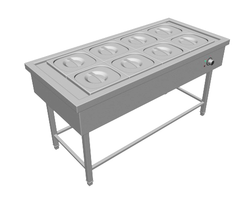 八格保溫售飯臺 尺寸:1500x800x800mm